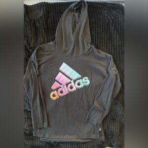 Adidas Black Hoodie with White Logo